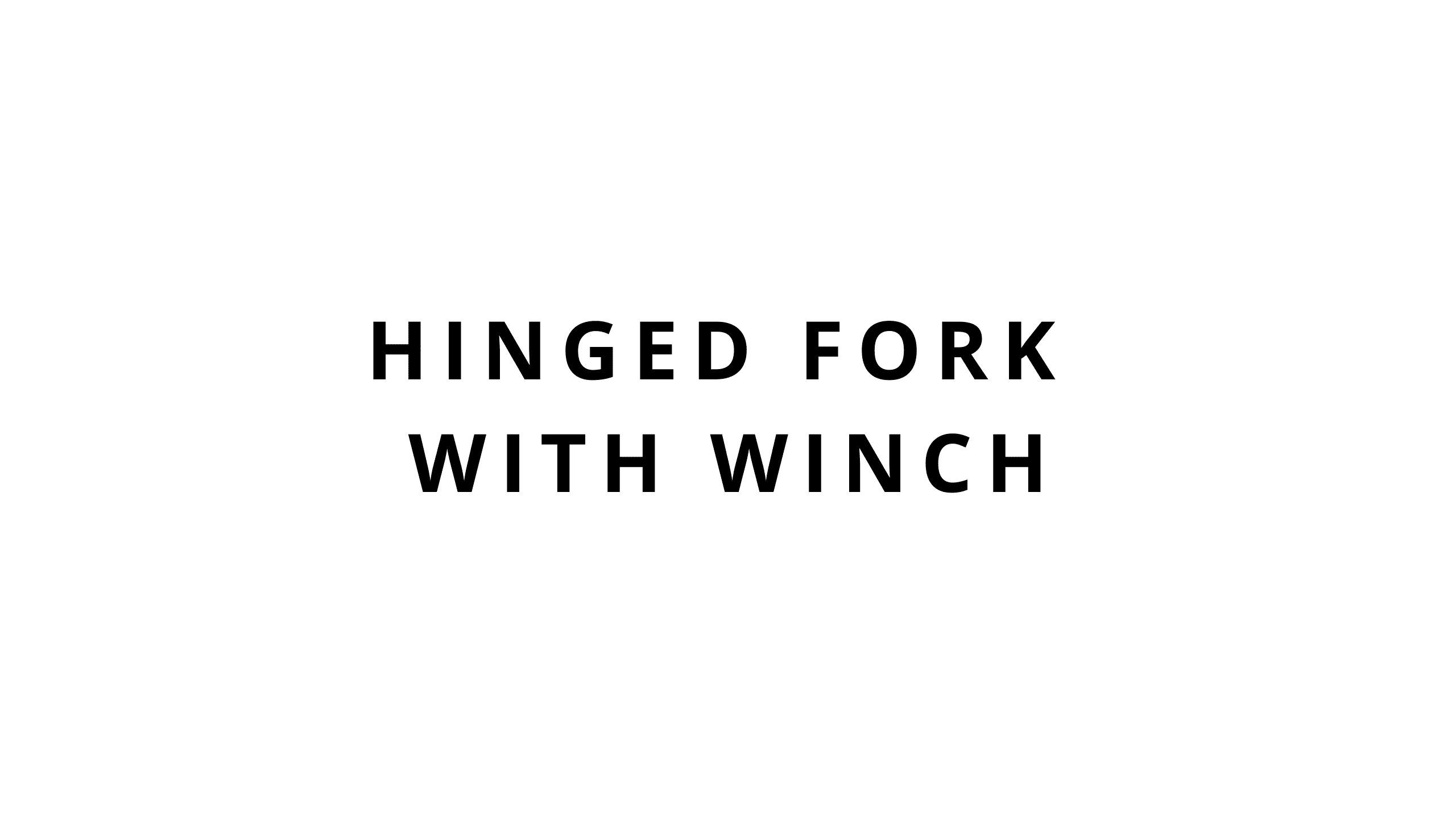 Hinged Fork With Winch Attachment Forklift